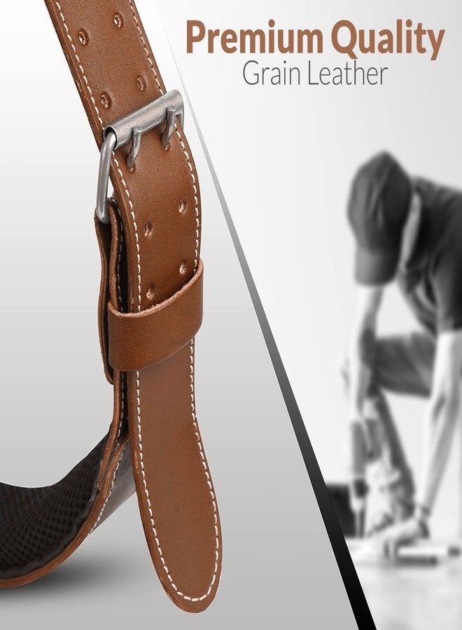 LAUTUS 3-Inch Tapered Padded Work Belt in Heavy Oiled Tanned Leather| 32-Inch to 45-Inch | Brown| - Image 2